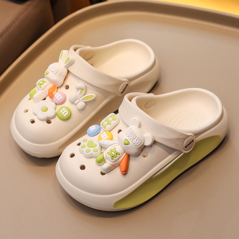 Kids' Non-Slip Cartoon Clog Slippers for Indoor & Outdoor Use, Boys & Girls, Medium & Large Sizes, Summer Style
