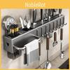 Kitchen Wall Mount Organizer With Carbon Steel Multifunctional Storage For Utensils And Knives