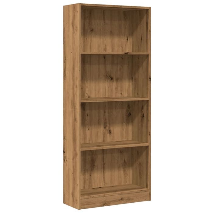 VidaXL Bookcase Artisan Oak 60x24x143 Cm Engineered Wood, Bookshelf, Book Holder, Book Support, 857820