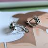 Silver Earrings with Nano Emerald 2.802ct (2192183)
