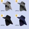 With Removable Mask Sun Hat Breathable Fisherman Hat Fashion Bucket Hat  Outdoor