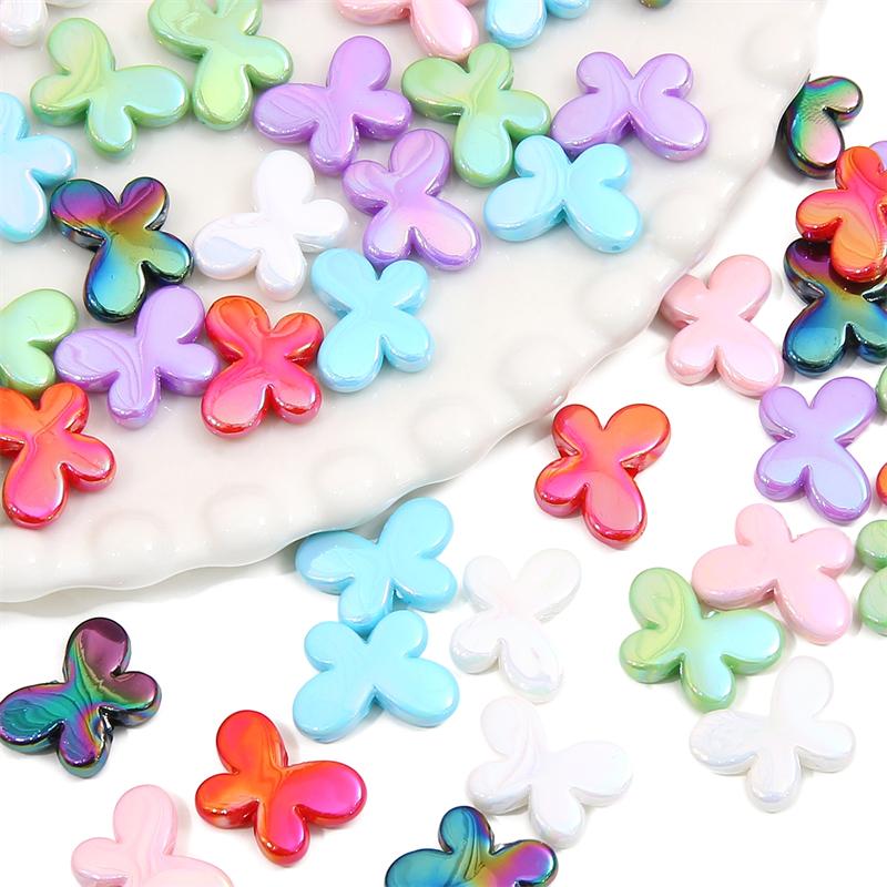 Perline Acriliche Ciondoli Farfalla Perline Per Bracciale Collana Fai Da Te 10 Pz