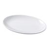 Melamine White Oval Fish Plate – Thickened Imitation Porcelain, 16-inch Large for Hotels