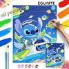 Stitch Oil Painting Handmade Diy Gifts Space Astronaut Theme Home Decorations