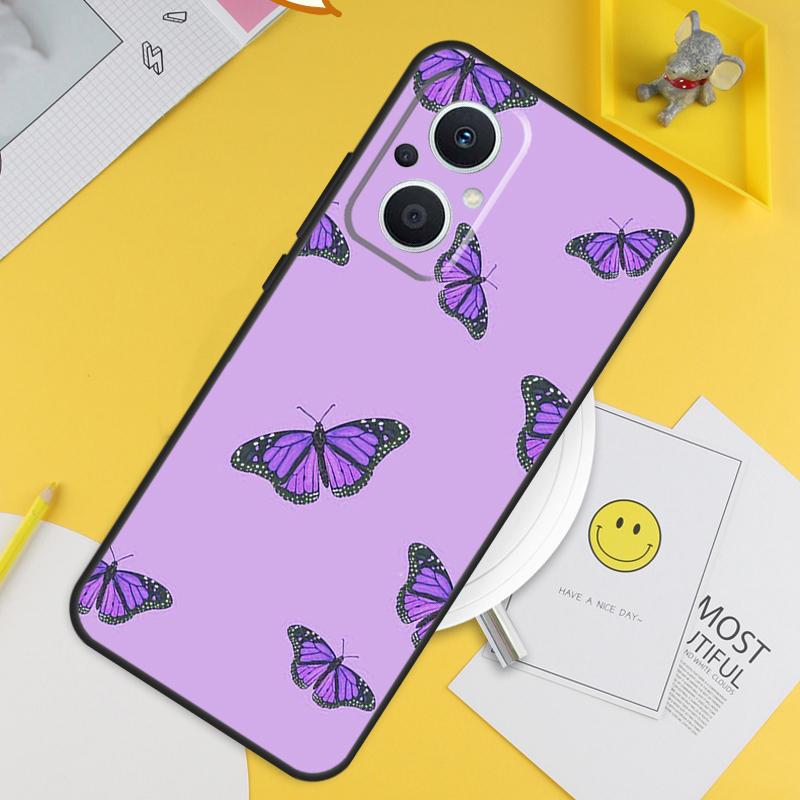 Purple aesthetic For OPPO Reno 14F 13F 12F 11F 13 12 11 10 14 Pro 7 8 Lite 8T OPPO Find X5 X6 X8 X9 Pro Case