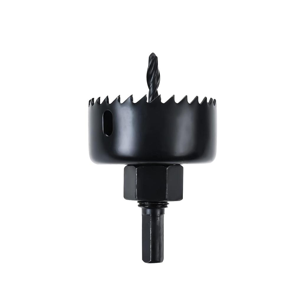 11tlg Lochsäge Bohrer Bit Set 3/4"(19 mm) - 2-1 / 2 " (64 mm), mit Sägeblättern aus Kohlenstoffstahl, Spannfuttern, Bohrer, Sechskantschlüssel, Ideal für Weichholz, Sperrholz,
