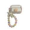 Airpods 1 /2 Generation Colored Beads Portable Chain Apple Bluetooth Protective Case 3Rd Generation Earphone Case Pro Three-Dimensional Love