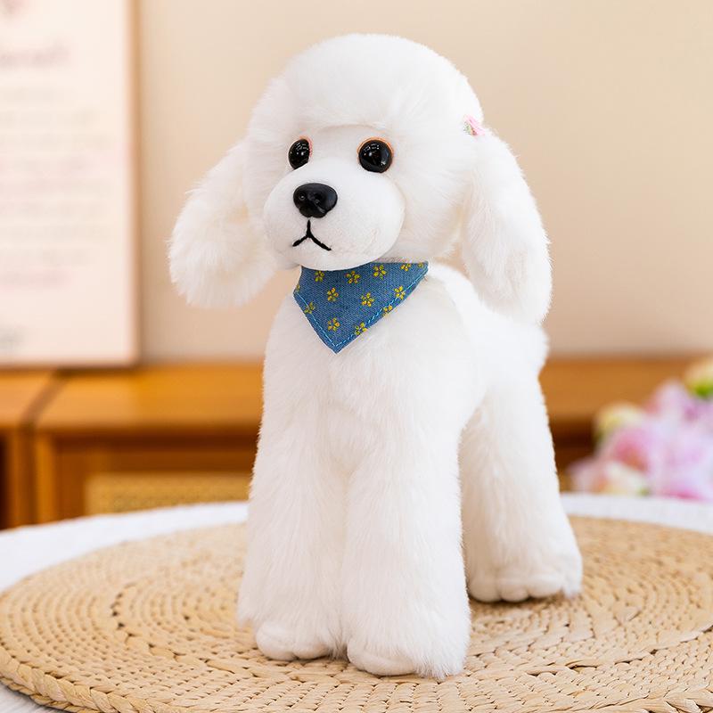 Lying Poodle Plush Toy - Dog Doll Birthday Gift