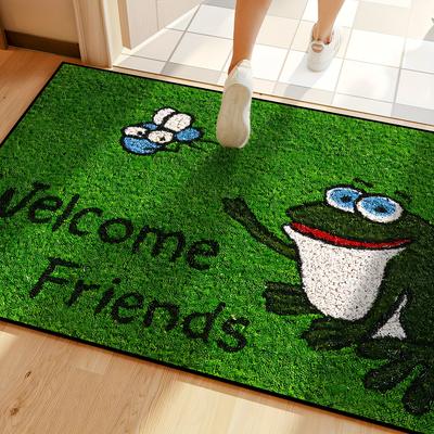 Cartoon Frog Carpet Doormat Green Welcome Mat Rug For Bedroom Carpet For Live Room Outdoor Carpet Thin Home Decoration