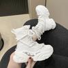 Fashion Women Ankle Boots Autumn Chunky Shoes Woman High Platform Breathable Sneakers 7.5CM Thick Sole Wedges Motorcycles Boots Winter