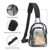 PVC transparent shoulder chest bag outdoor travel backpack gym visual bag shoulder messenger bag