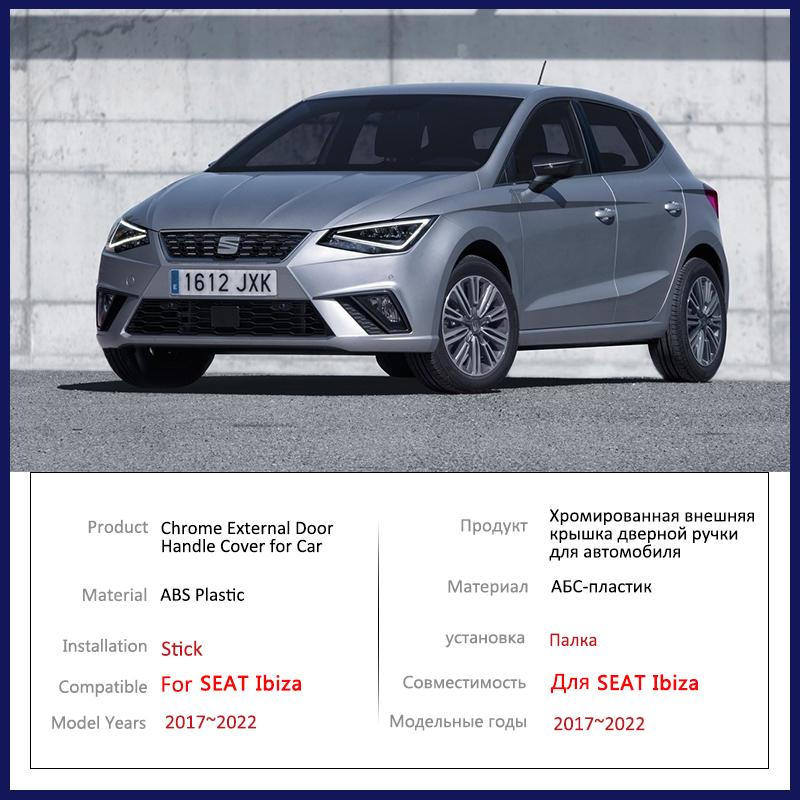 For SEAT Ibiza MK5 6F KJ1 2017 2018 Gloss Black Door Handle Cover Protective Styling Sticker Car Accessories