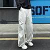 Men Loose Straight Baggy Casual Parachute Cargo Work Long Pants