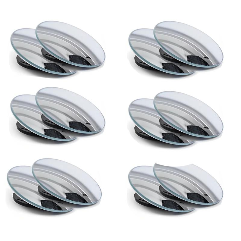 1/2/6/12/20pcs Car Blind Spot Mirrors Auto Parking Blind Area Auxiliary Small Round Mirror 360 Wide Angle Adjustable Rearview Mirror