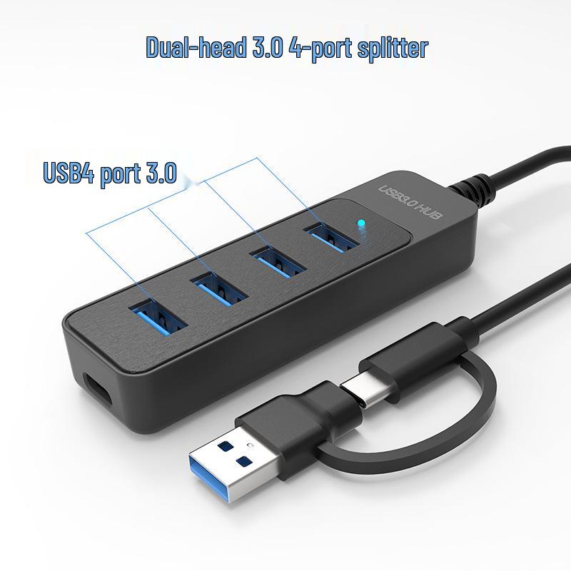 USB-C 3.0 Extender: 4-Port Type-C Hub for Computer and Tablet Expansion