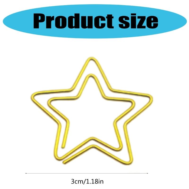 10 Pcs Star Shape Bookmarks Holder Paper Clip Bookmarks Holder Creative Paperclip Suitable for Office School and Home