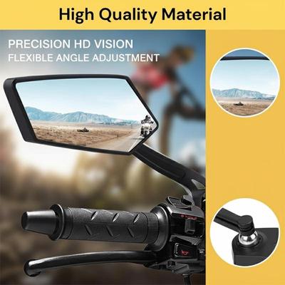 Espelho Retrovisor de Bicicleta Refletor Espelho Rotativo Ajustável para Guidão Espelho Retrovisor Claro Motocicleta Scooter Elétrica Ciclismo Bicicleta