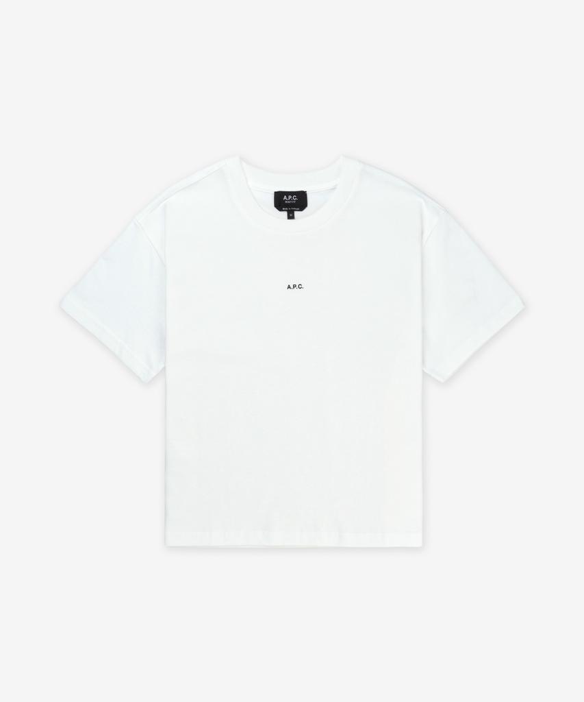 Apesse Micro Logo Boxy Fit Short Sleeve T-Shirt - White:Black / Cohbwf26387Tag