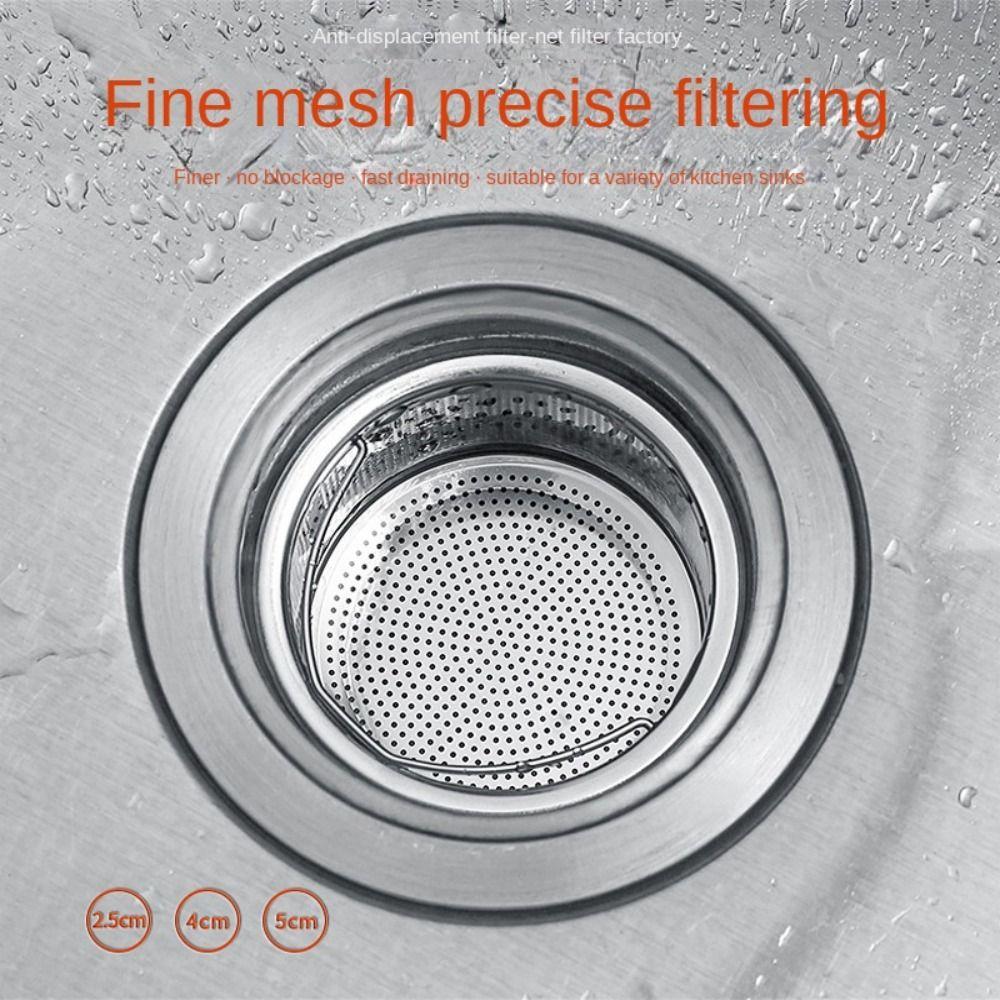 No Clogging Sink Drain Colander Stainless Drain Filter Practical Sinks Organizer  Kitchen Gadgets