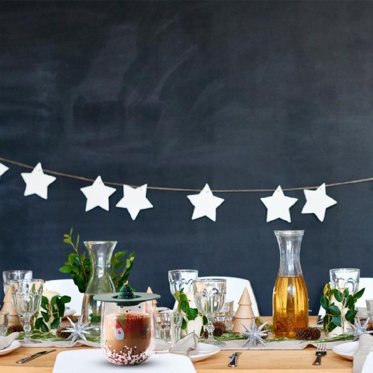 Insulated Christmas Glasswares Holiday Seasonal Coffee Mugs Insulated Glass Cup for Coffee Hot Chocolate