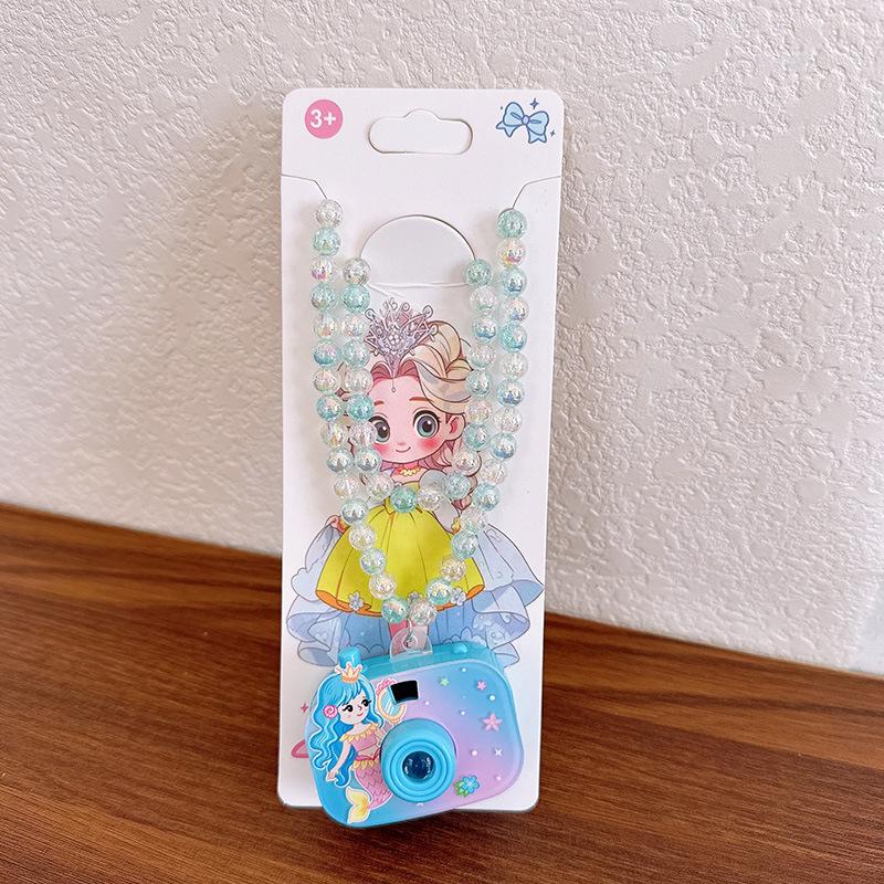 Projection Camera Necklace, Children's and Students' Beaded Necklace, Cute and Fun Little Gift for Babies, Neck Chain