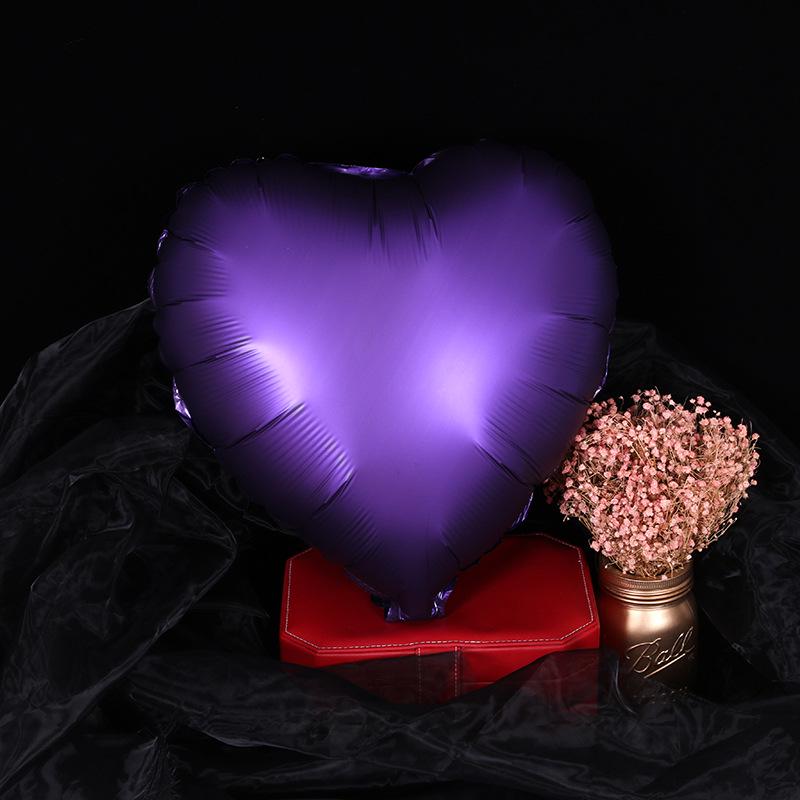 Heart-Shaped Metallic Balloon & Star Foil Balloon Set, 18-inch Birthday Party Decor