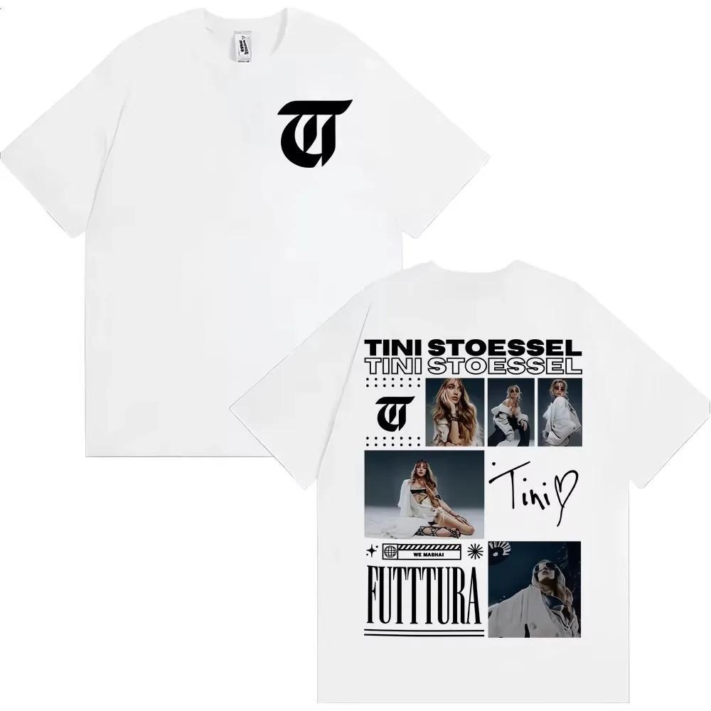 Tini Stoessel Futtura Album Tour 2026 Graphic T Shirt Men Women Clothing Fashion Aesthetic T-shirts High Quality Cotton T-shirts