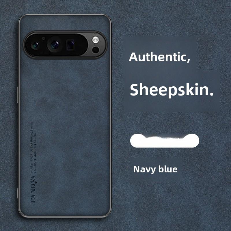 Pixel9Pro XL Leather Phone Case for Google 8A Pixel9A - Sheepskin Protective Cover