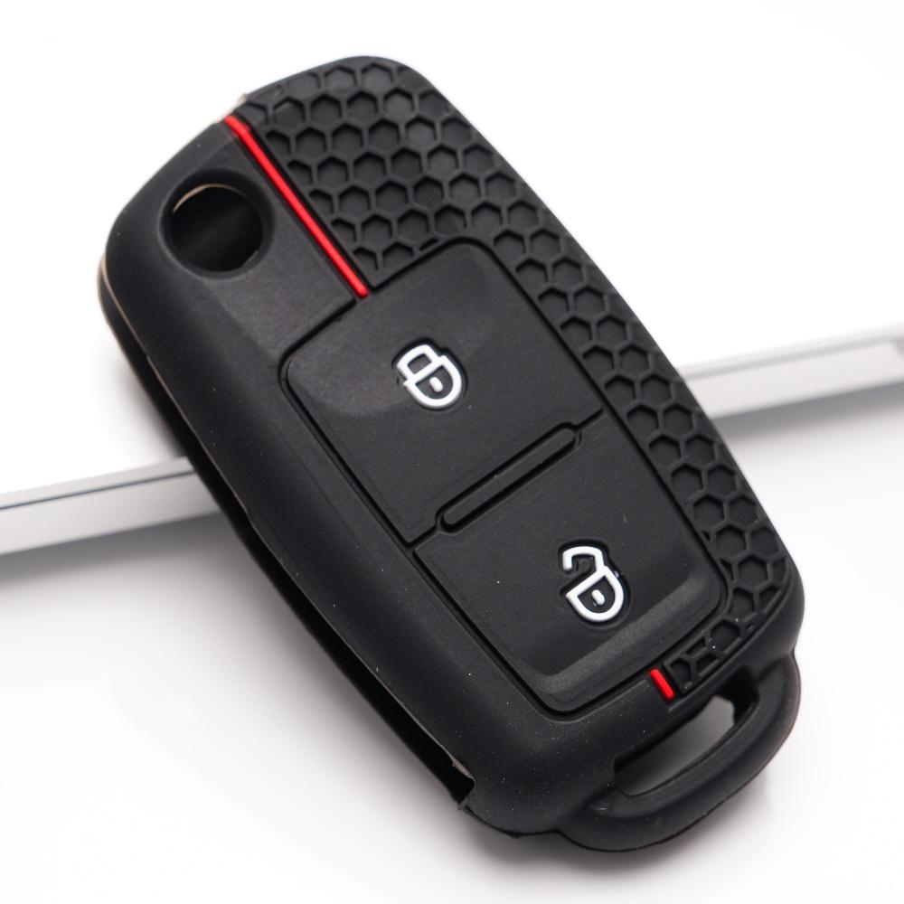 Key Case Cover for Volkswagen Polo Golf Passat Tiguan Octavia Beetle Caddy T5 Up Anti-Scratch Guard Shockproof Protection Soft Grip Texture
