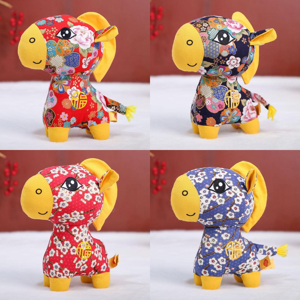 Style Embroidered Horse Plush Toy With Pp Cotton Filling For Lunar New Year Gift