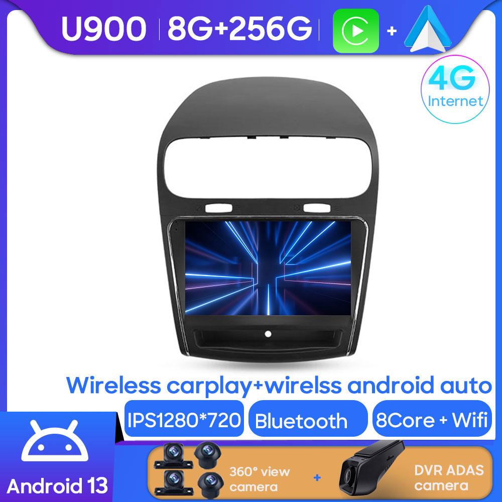 For Dodge Journey JC 2011 - 2020 Android 13 Car Head Unit Stereo Radio Multimedia Video Player GPS BT Carplay Android Auto 2din