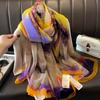 Elegance Scarf Spring Summer Women Beach Sunscreen Fashion Soft Shawl High Quality Silk Lady Popular Print Scarves Hijab