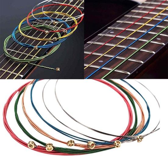 6Pcs Anti-rust Acoustic Folk Guitar Strings Set Music Instrument Accessories