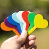 100Pcs Gardening Marks Multicolor Easily Cleand Heart-Shaped Plant Nursery Signs for Gardening
