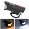 ABS Red Night Riding Bicycle Light Cycling Flashlight Waterproof USB Rechargeable Headlight with Speaker