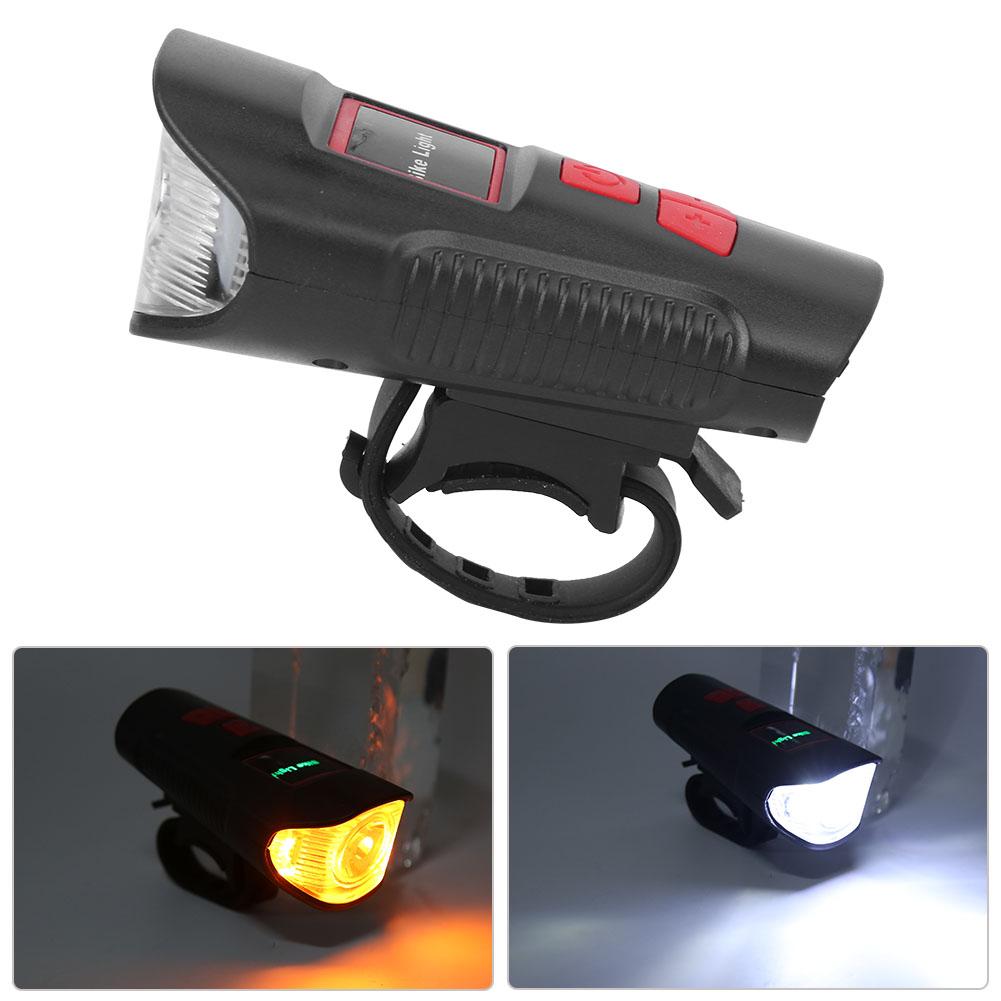 ABS Red Night Riding Bicycle Light Cycling Flashlight Waterproof USB Rechargeable Headlight with Speaker