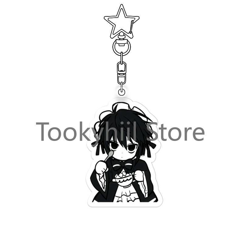 Death Note Keychain L Misa Amane Anime Cartoon Game Jewelry Fashion Figure Yagami Light Transparent Acrylic Ornaments Girl Gift