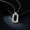 D Color  Real 1mm 1.3mm Full Moissanite Pendant Necklace For Women Man S925 Silver Plate 18K White Gold Fine Jewelry