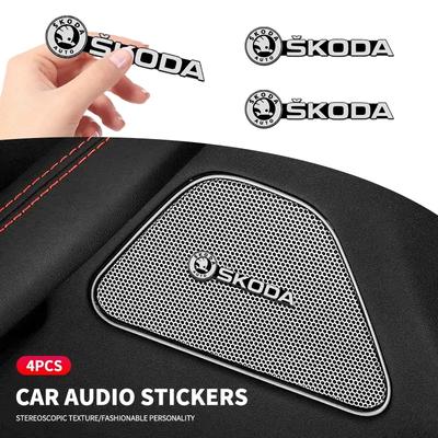 Car Audio Decorate 3D Aluminum Badge Emblem Sticker For Rapid Octavia A5 RS Kodiaq Fabia A7 2022 Accessories