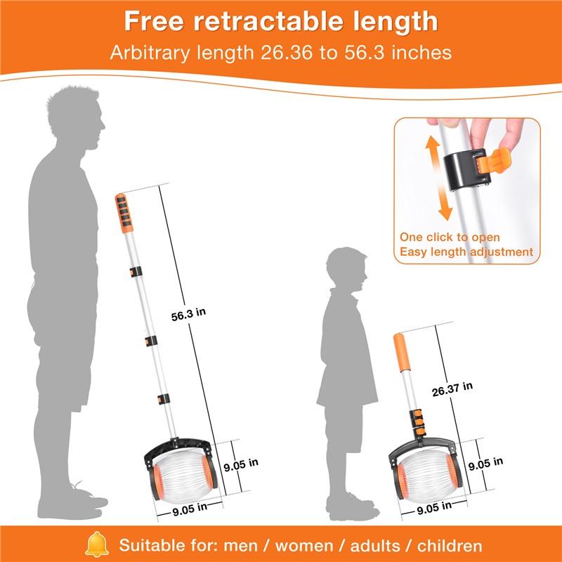 Nut Gatherer Large Cage Walnut Picker Upper Roller Nut Collector with 2 Dumping Methods for Pinecones Sweet Gumballs Golf Balls