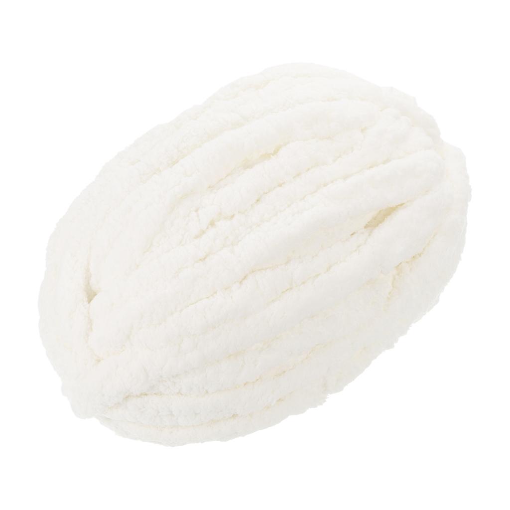 Dickes Garn Polyester Deckenwolle, Handgestricktes DIY Dickes Chenillegarn zum Häkeln von Decken Taschen Schal Hüten 27m x 2cm