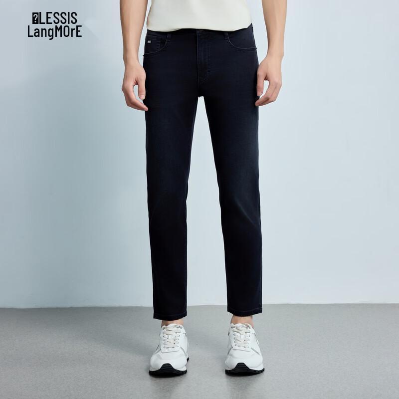 LILANZ Men s Slim Fit Washed Black Cropped Jeans 102