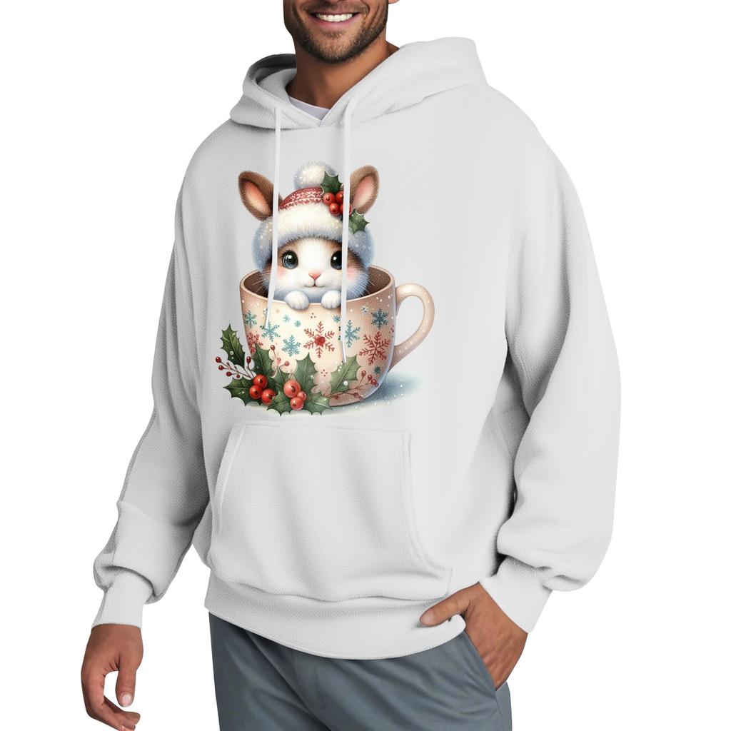 Men's Hooded Sweatshirt, Contrasting Color Sweatshirt, Sports   Casual Jacket