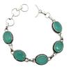 Aqua Chalcedony Gemstone Silver Plated Handmade Bracelet Jewelry BR 74