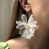 Holiday Wind Fairy Fabric Flower Earrings Mori Earrings Female Fashion Temperament Fresh Earrings.