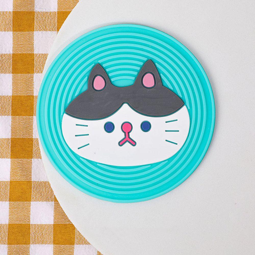 Table Decor Animals Cartoon Mugs Cover Heat Resistent Cup Mat Place Mats Silicone Coaster Placemats