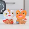 Chinese Style Lion Figurine Cartoon Guardian Lion Resin Statue Home Office Feng Shui Decoration Ornament Holiday Housewarming Gift