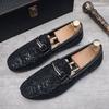 2024 Summer New Men's Shoes Versatile Classic Printing Soft Leather Soft Sole One Pedal Doudou Shoes Trendy Shoes