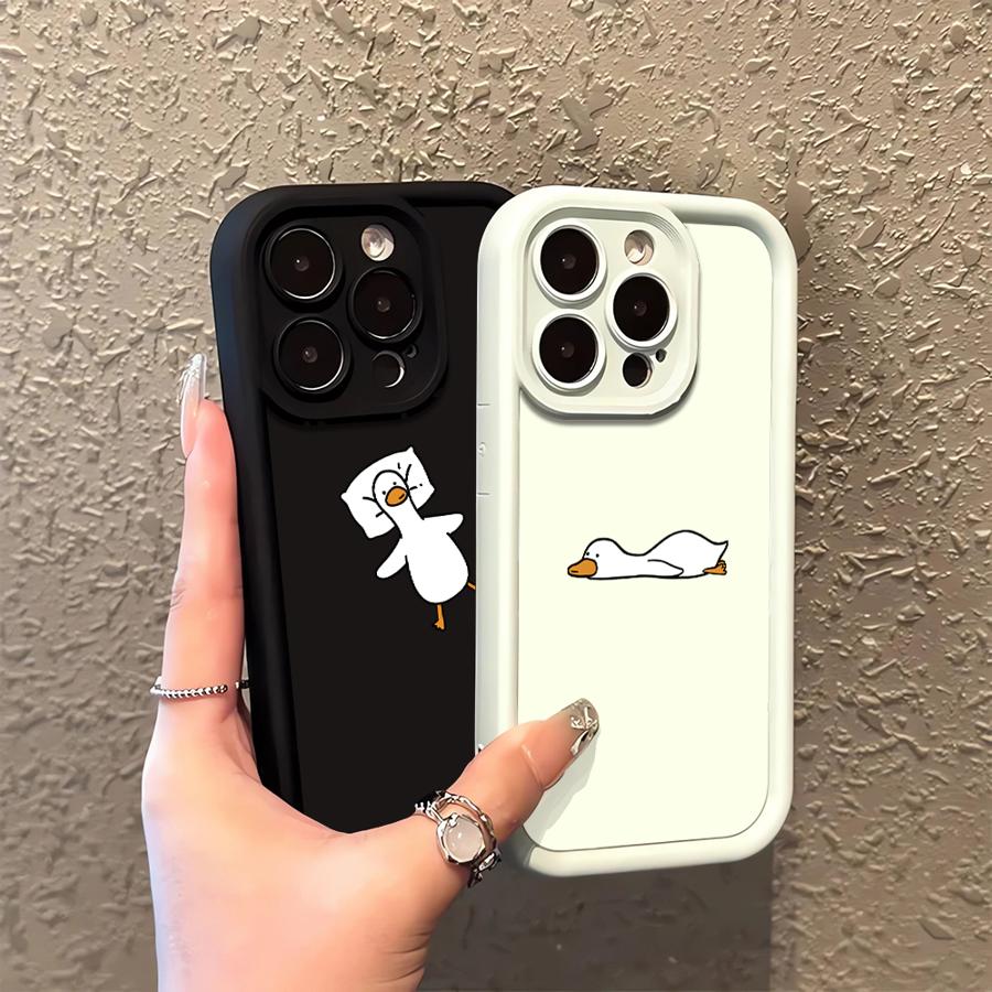 Case for iPhone 17 Pro Max 16 15 Plus 14 Air 17e 11 12 Pro 13 Phone Cover Simple And Cute Duck