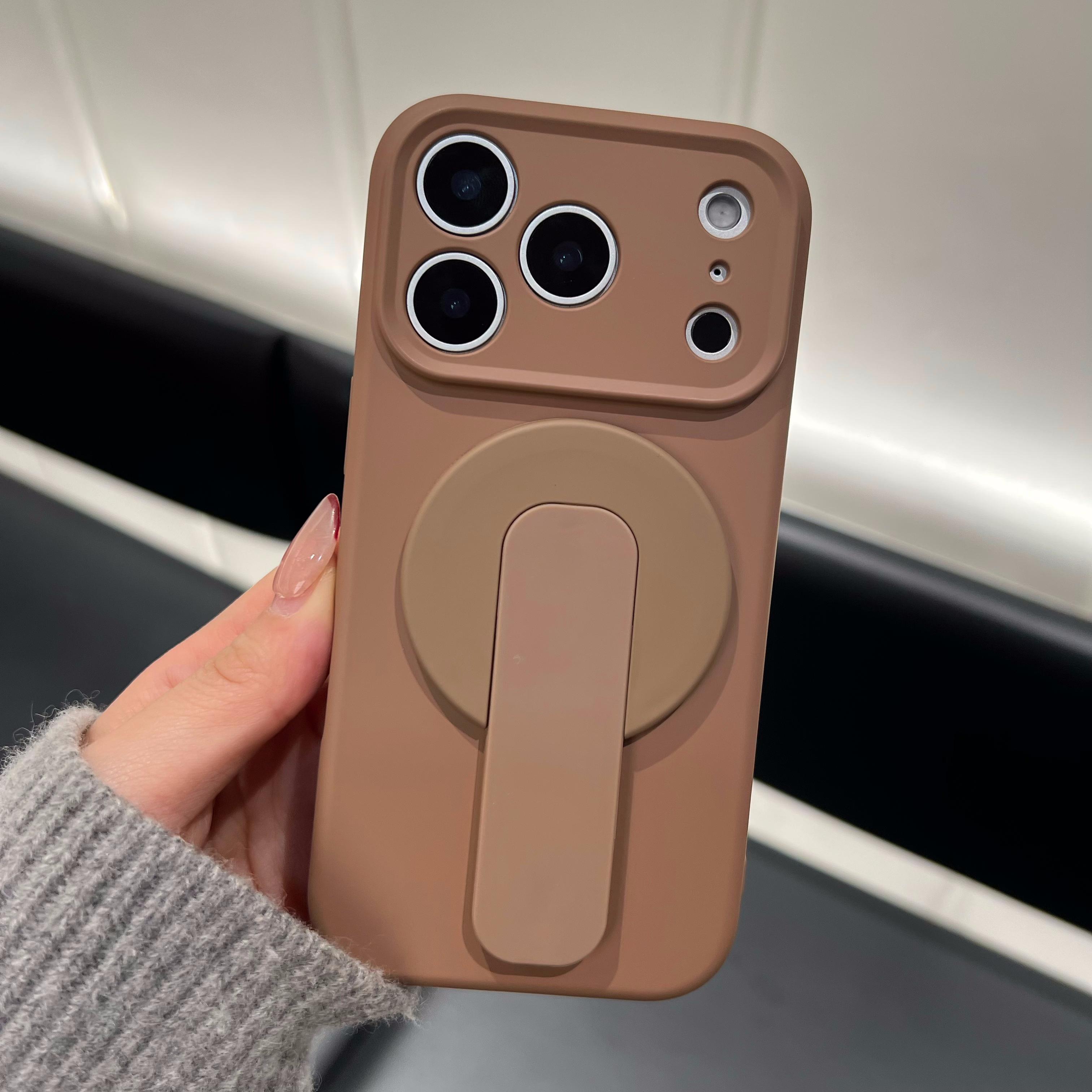 

Жидкий силиконовый держатель-захват Мягкий матовый чехол для Apple iPhone 17 Air 16 Plus 15 14 13 12 Pro Max 11 2-в-1 Для чехла с покрытием Magsafe Charge iPhone 12